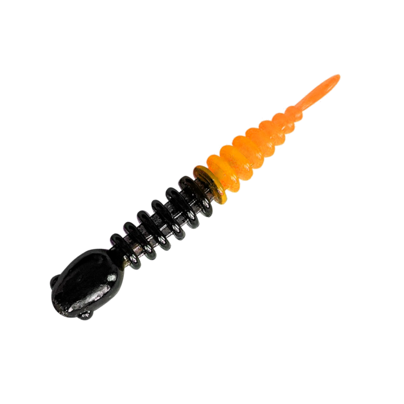 

Силиконовая приманка SANSAN trout lure в банке golovastik 65 сыр col21 black-orange, 12шт, Разноцветный, GOLOVASTIK 65