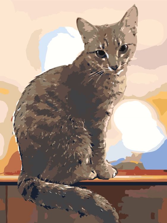 

Картина по номерам Живопись по Номерам Черный кот, Черный кот