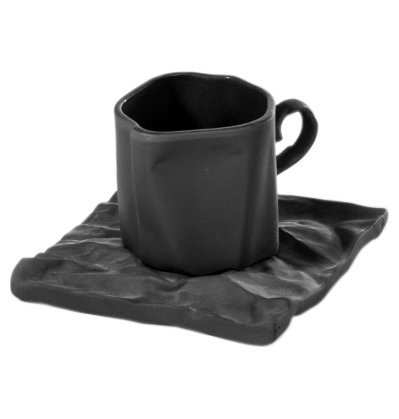 

Кофейная пара 60 мл 1 шт серая Cmielow Design Studio "BENT" (блюдце 9 х 9 см) 163401