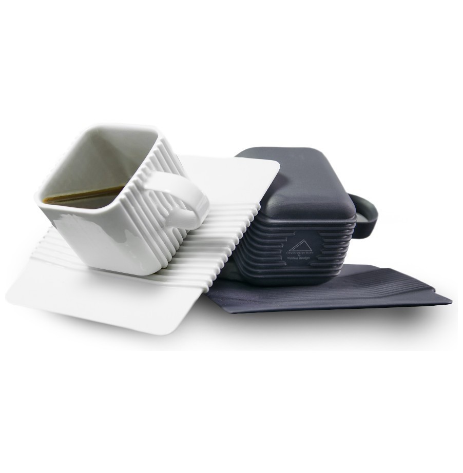 

Кофейная пара 100 мл 1 шт для эспрессо серая Cmielow Design Studio "SYSTEM" 163464