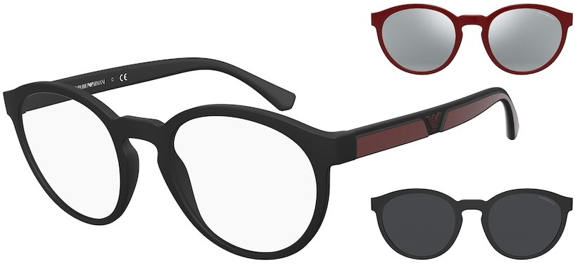 

Клипоны мужские Emporio Armani 0EA4152 / 52 58701W, черный, 0EA4152 / 52 58701W