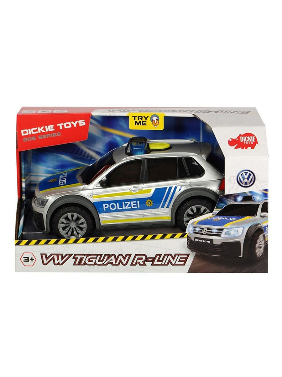 фото Полицейский автомобиль vw tiguan r-line (свет, звук), 1:18 dickie dickie toys