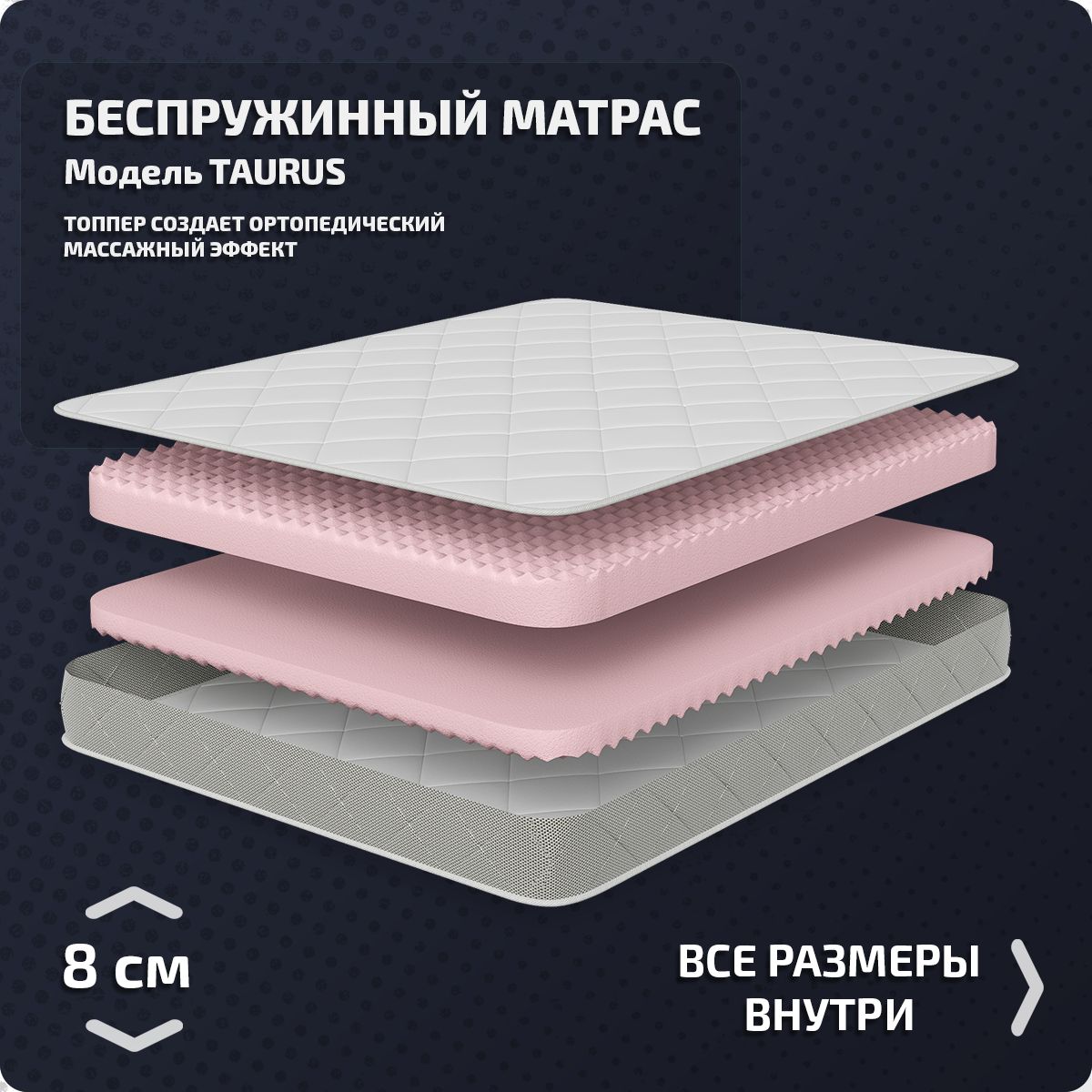 

Матрас Piterson Starline Taurus 160x200, Белый, Taurus