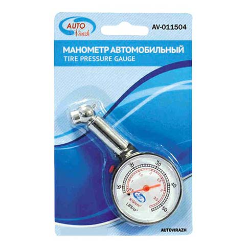 Манометр Autovirazh шинный пластик av-011504