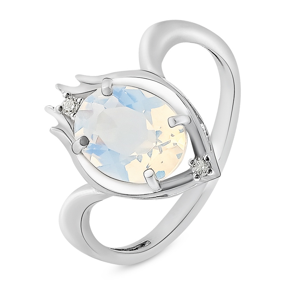 

Кольцо из серебра с кристаллом ювелирным/фианитом р.  585Gold 701012233, 701012233