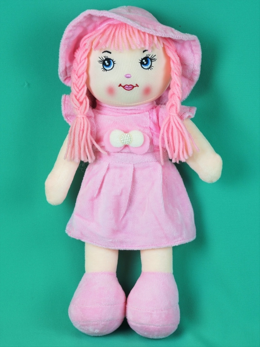 

Мягкая игрушка АКИМБО КИТ кукла 35 см, Розовый, кукла 35 см.