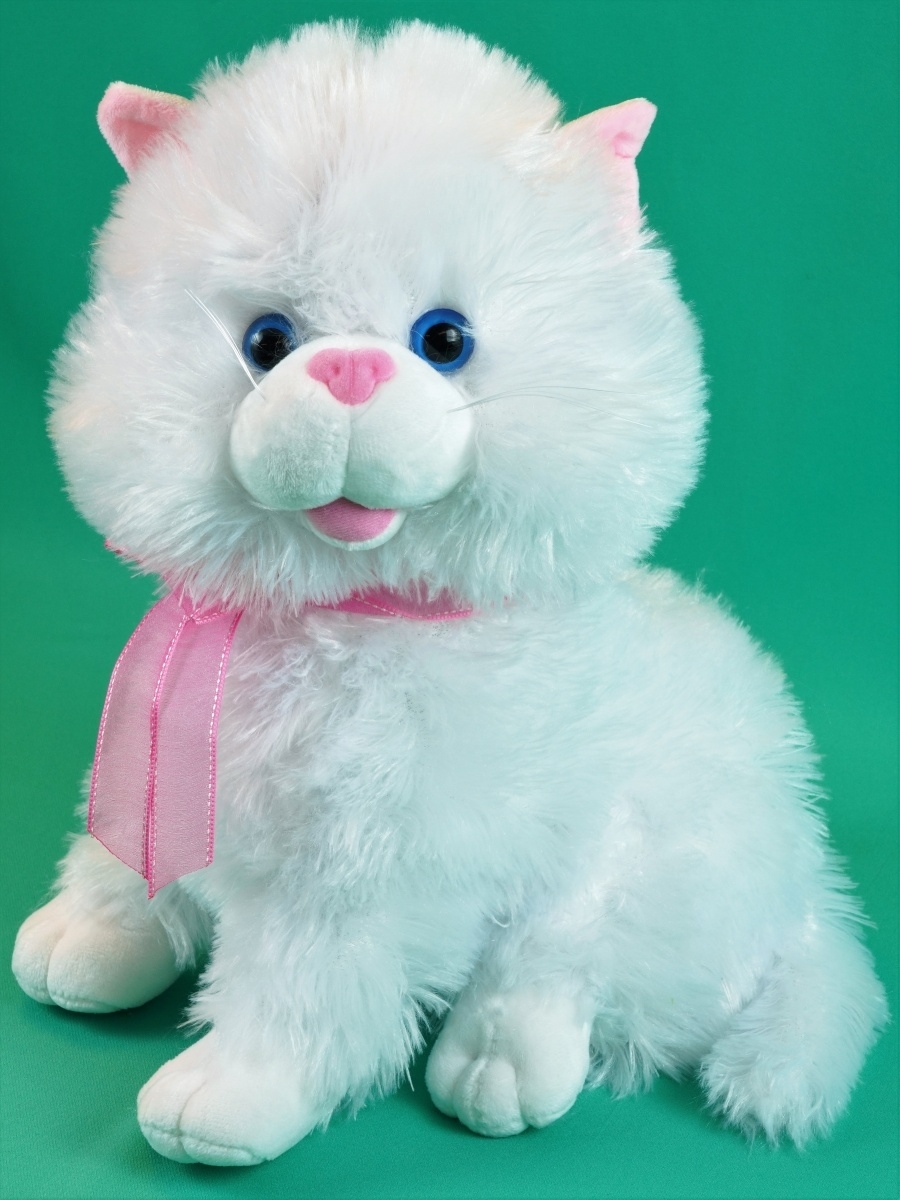 

Мягкая игрушка АКИМБО КИТ Кот 36 см, Белый, котики