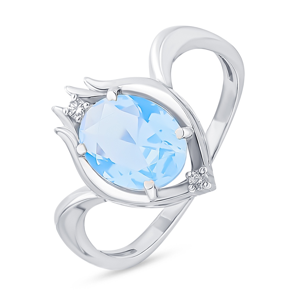 

Кольцо из серебра с кристаллом ювелирным/фианитом р.  585Gold 702008926, 702008926