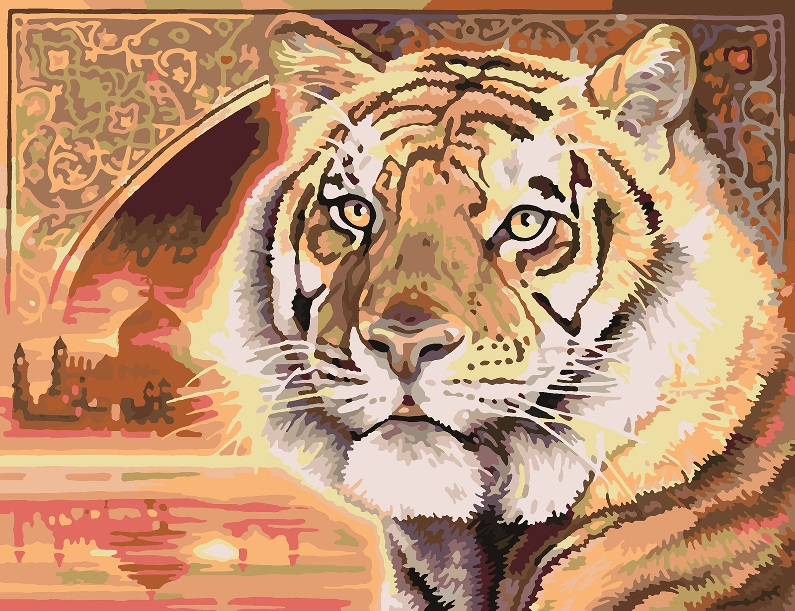 Картина по номерам Красиво Красим Тигр, 80 х 120 см, Тигр
