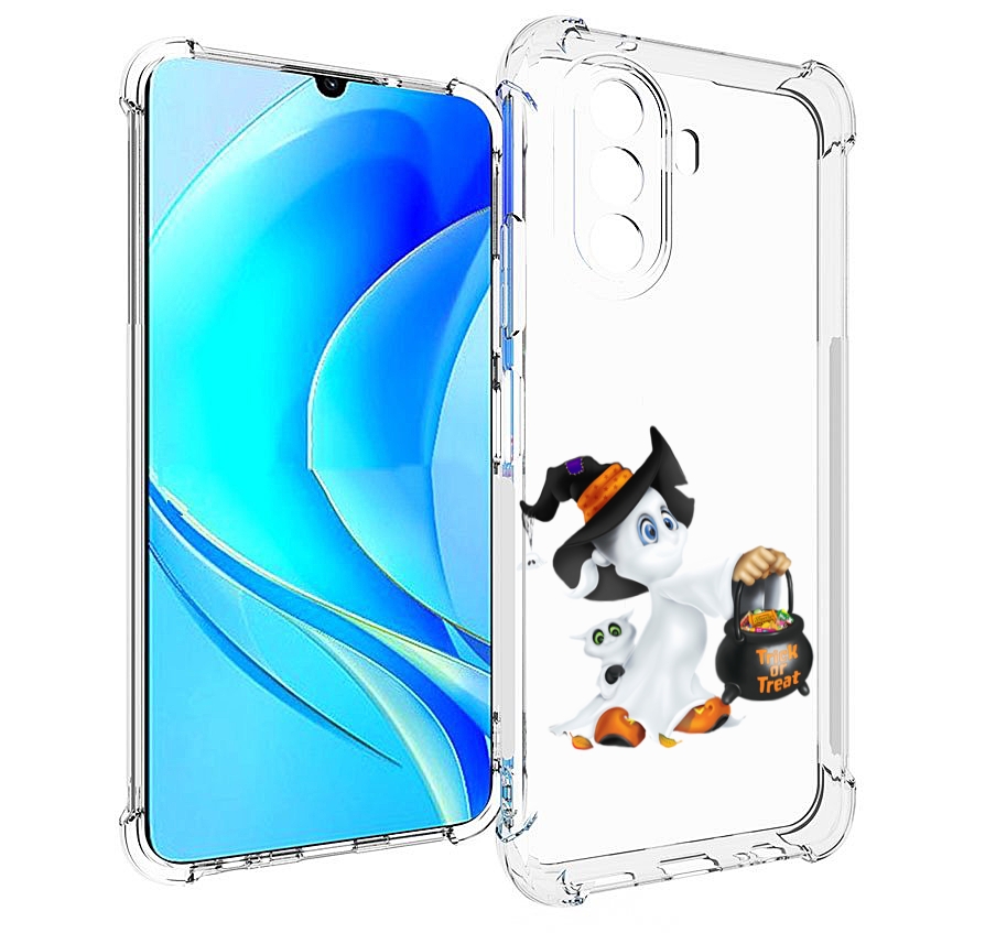 

Чехол MyPads Маленький призрак для Huawei Nova Y70 / Nova Y70 Plus (MGA-LX9N), Прозрачный, Tocco