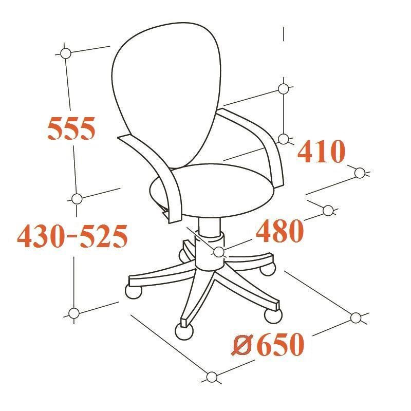 Кресло VB_EChair-224 DSL PPU к/з черный, хром 100045667755 черный; серебристый