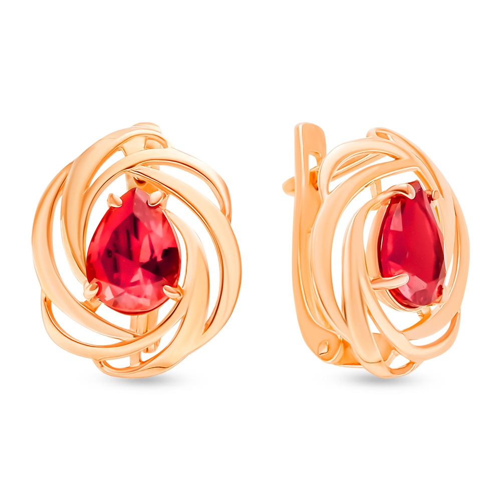 

Серьги из серебра с кристаллом ювелирным 585Gold 702008271, 702008271