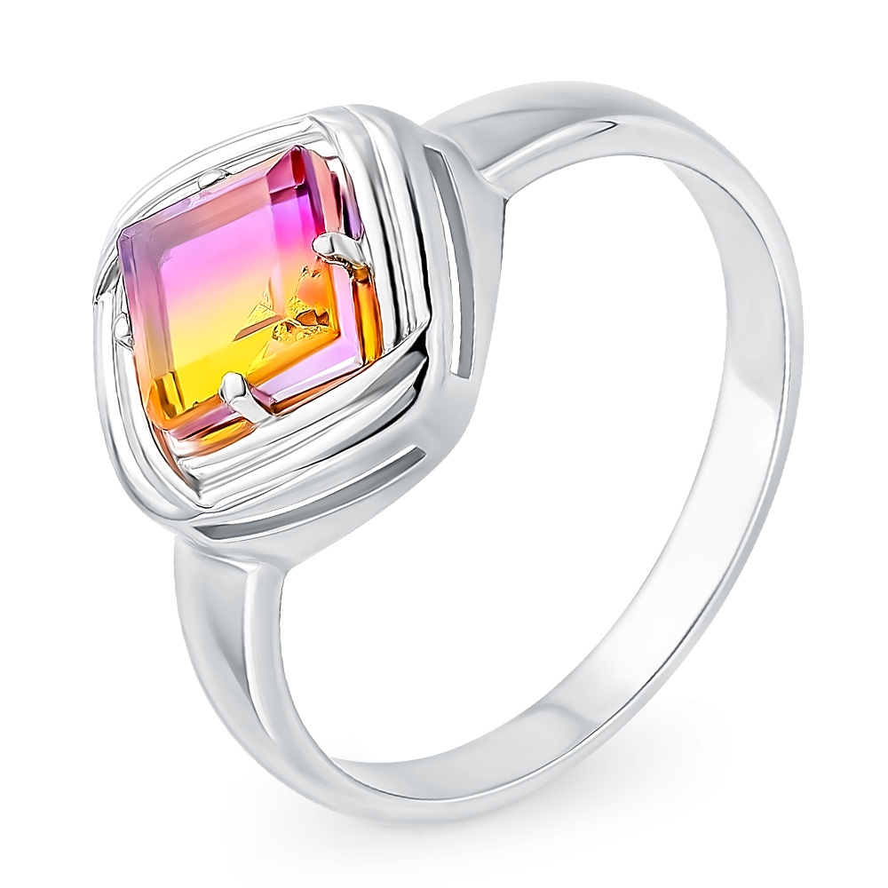 

Кольцо из серебра с аметрином искусственным р. , 585Gold 701009784, 701009784
