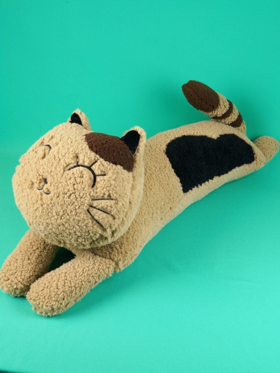 

Мягкая игрушка АКИМБО КИТ Кот-подушка 75см (Кошка Котенок Подарок Презент на праздник), Коричневый, Кот-подушка 75см.