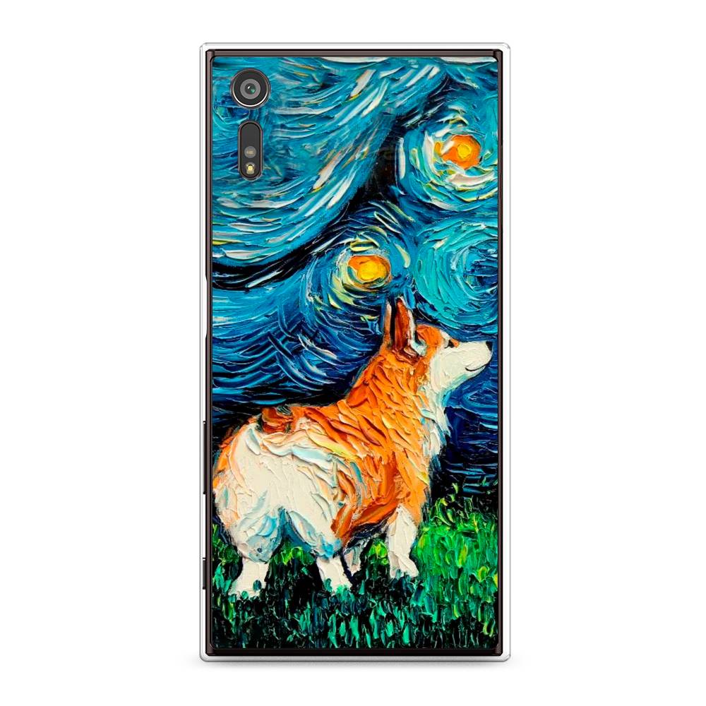 

Чехол для Sony Xperia XZ "Корги звёздная ночь", Коричневый;белый;зеленый, 51450-1