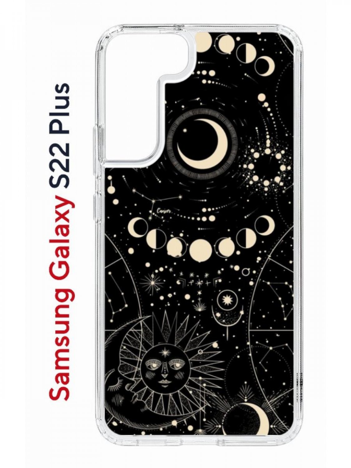 Чехол на Samsung Galaxy S22 Plus Kruche Print Space,противоударный бампер,с защитой камеры