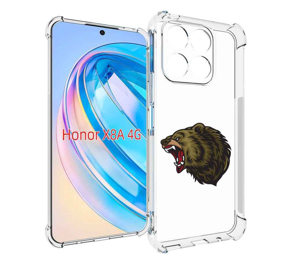 

Чехол MyPads Голова-медведь для Honor X8a, Tocco
