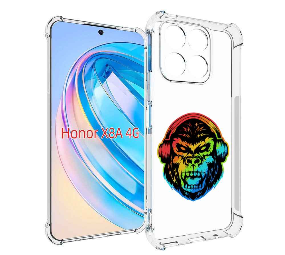 

Чехол MyPads Горилла-в-наушниках для Honor X8a, Tocco