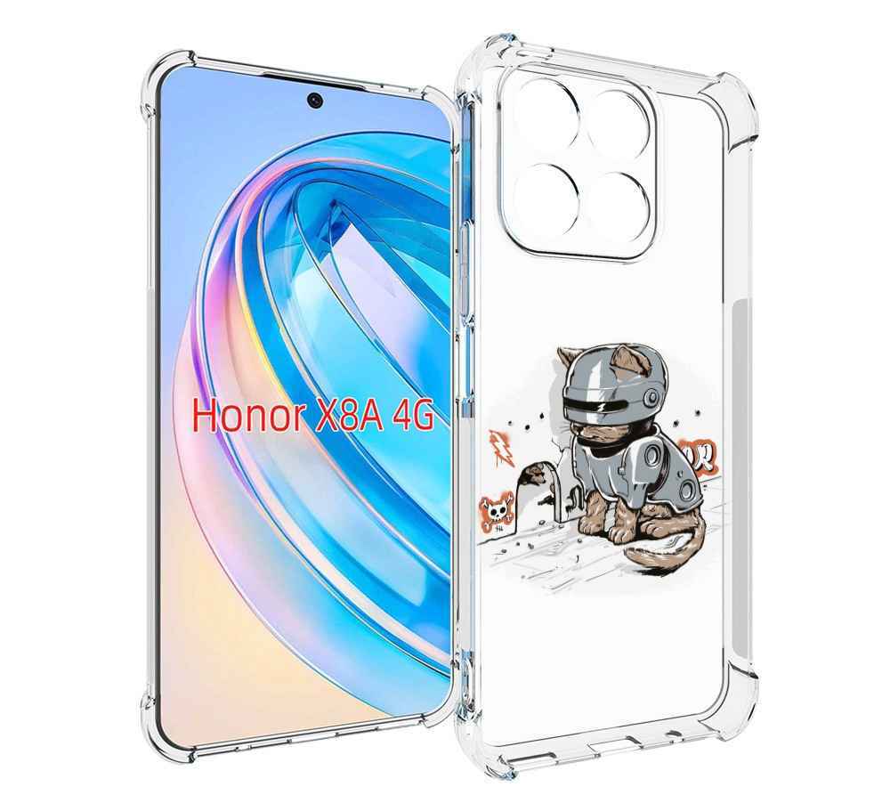 

Чехол MyPads Грозный кот для Honor X8a, Tocco