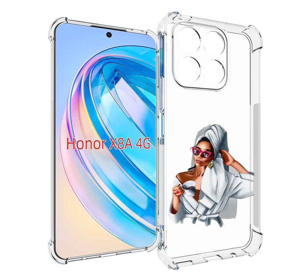 

Чехол MyPads Девушка в белом халате женский для Honor X8a, Tocco