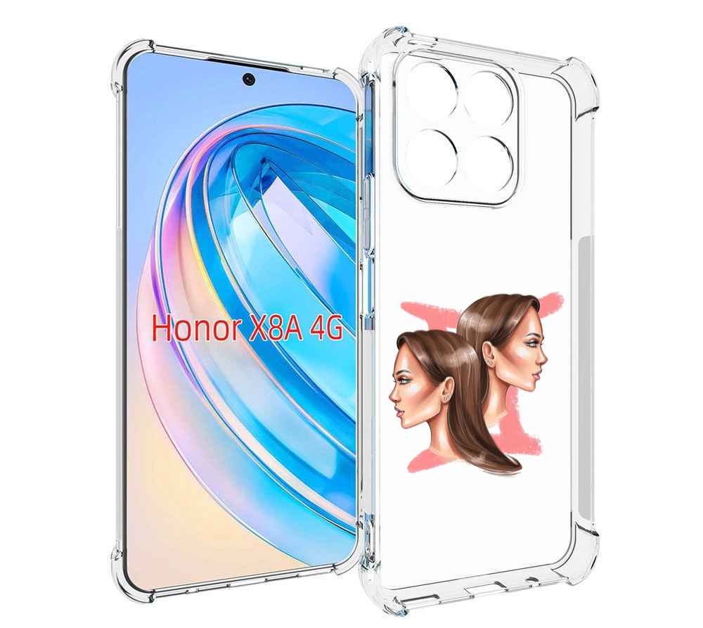 

Чехол MyPads Девушка-Близнецы женский для Honor X8a, Tocco