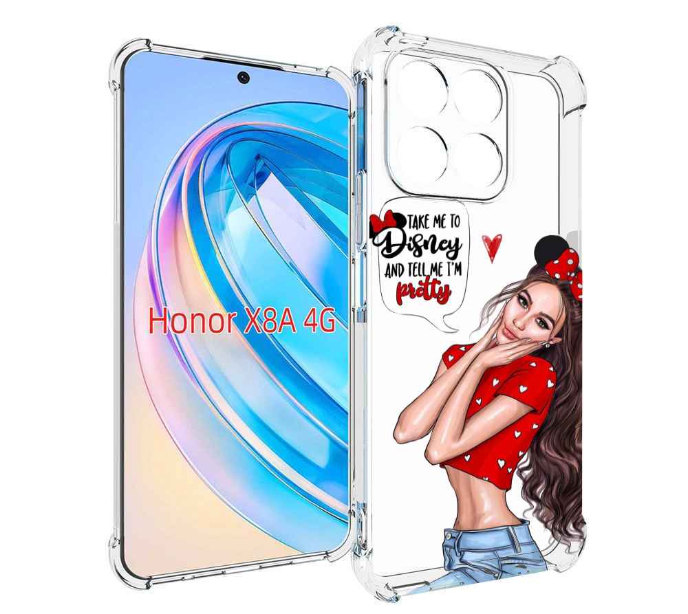 

Чехол MyPads Девушка-Мини женский для Honor X8a, Tocco