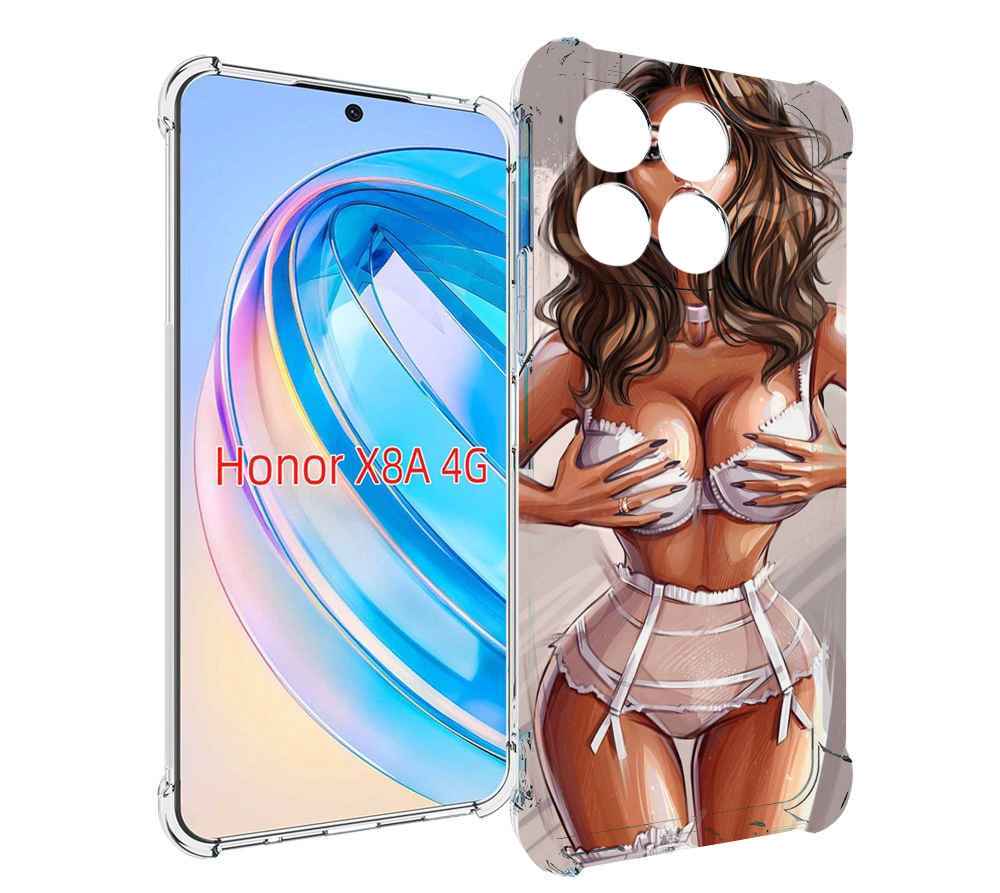 

Чехол MyPads Девушка-в-кружевном для Honor X8a, Tocco