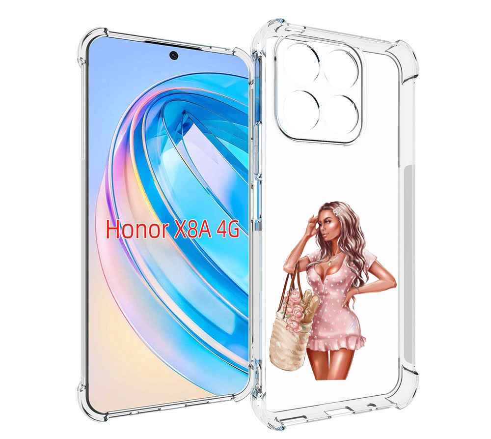 

Чехол MyPads Девушка-в-мини-платье женский для Honor X8a, Tocco