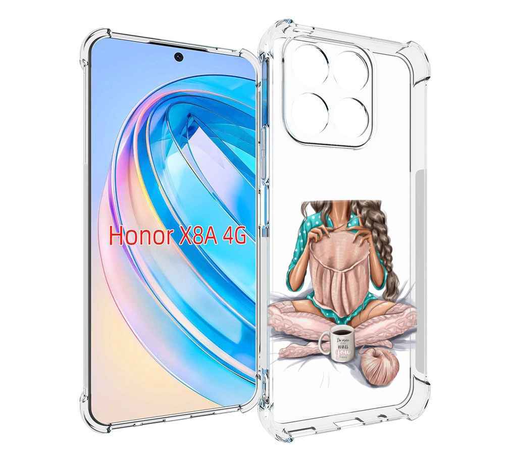 

Чехол MyPads Девушка-вяжет женский для Honor X8a, Tocco