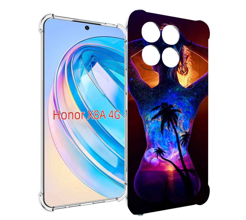 

Чехол MyPads Девушка-и-пальмы женский для Honor X8a, Tocco