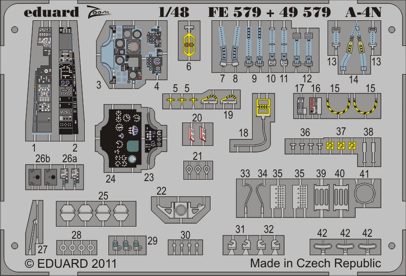 

Фототравление Eduard 49579 A-4N S. A. 1/48