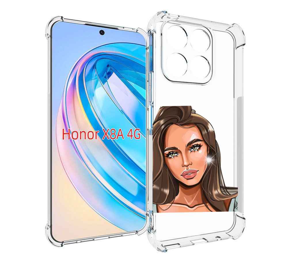 

Чехол MyPads Девушка-с-зелеными-глазами для Honor X8a, Tocco