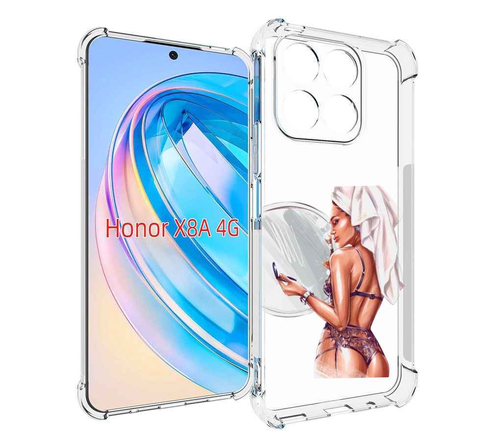 

Чехол MyPads Девушка-с-полотенцем женский для Honor X8a, Tocco