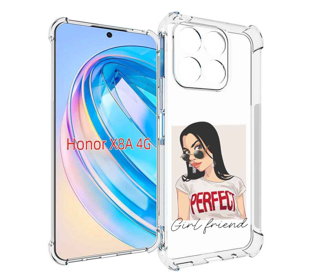

Чехол MyPads Девушка-с-сережками женский для Honor X8a, Tocco