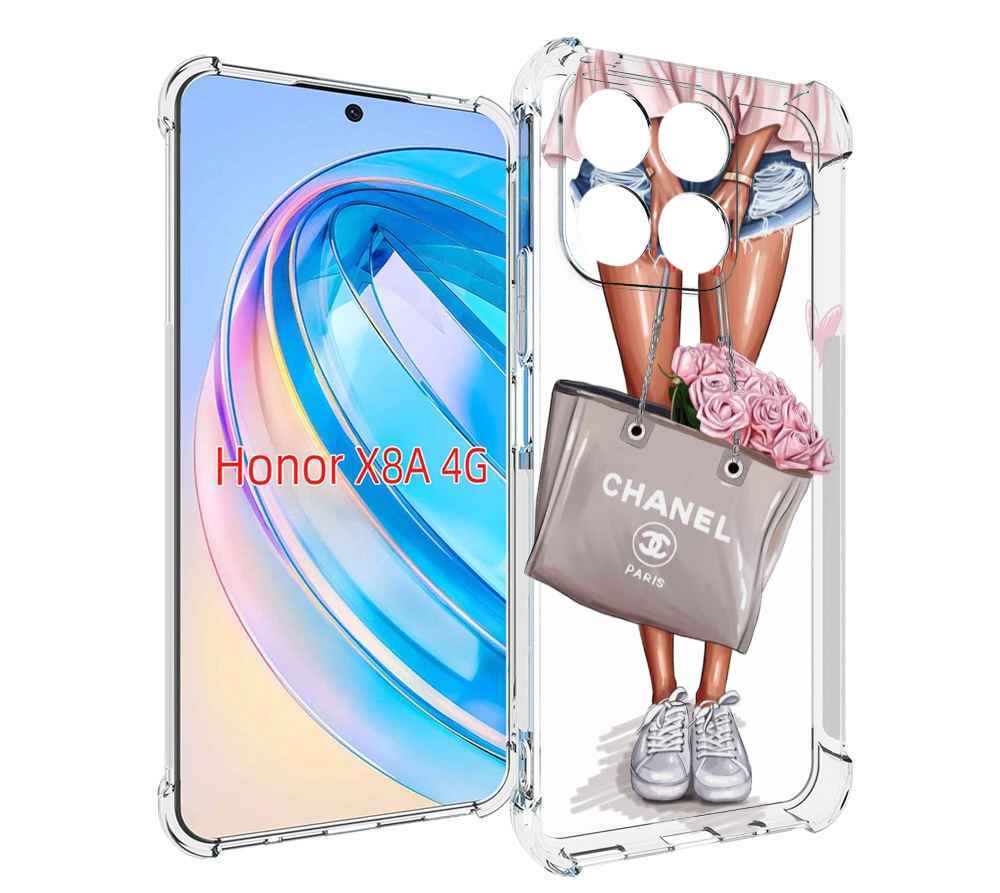 

Чехол MyPads Девушка-с-сумкой женский для Honor X8a, Tocco
