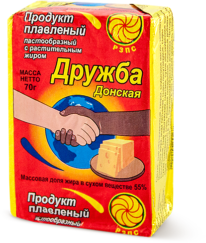 

Плавленый сыр РЗПС Дружба Донская 55% 70 г