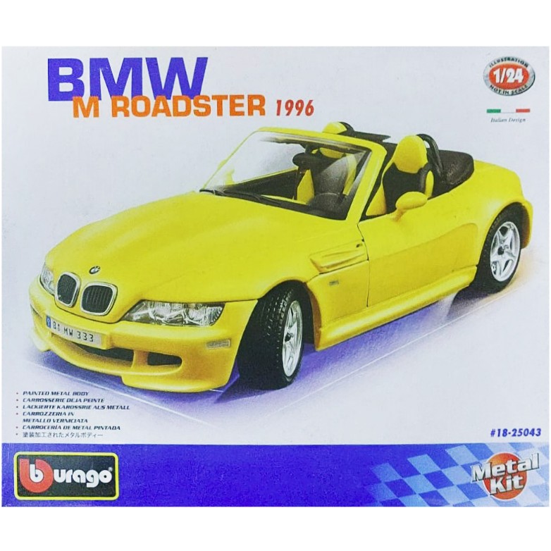 

Сборная модель автомобиля Bburago BMW M Roadster, жёлтый, масштаб 1:24, 18-25043