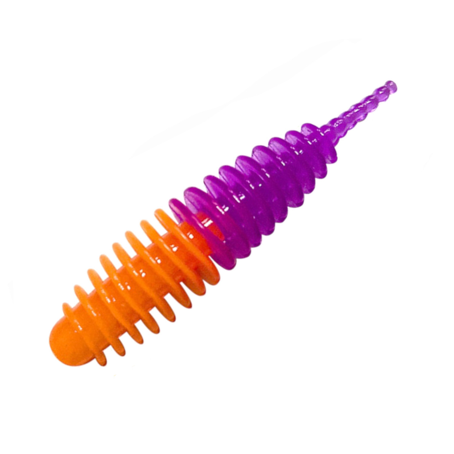 Силиконовая приманка SANSAN trout lure в банке plamp 50 cыр col25 orange-purple, 12шт