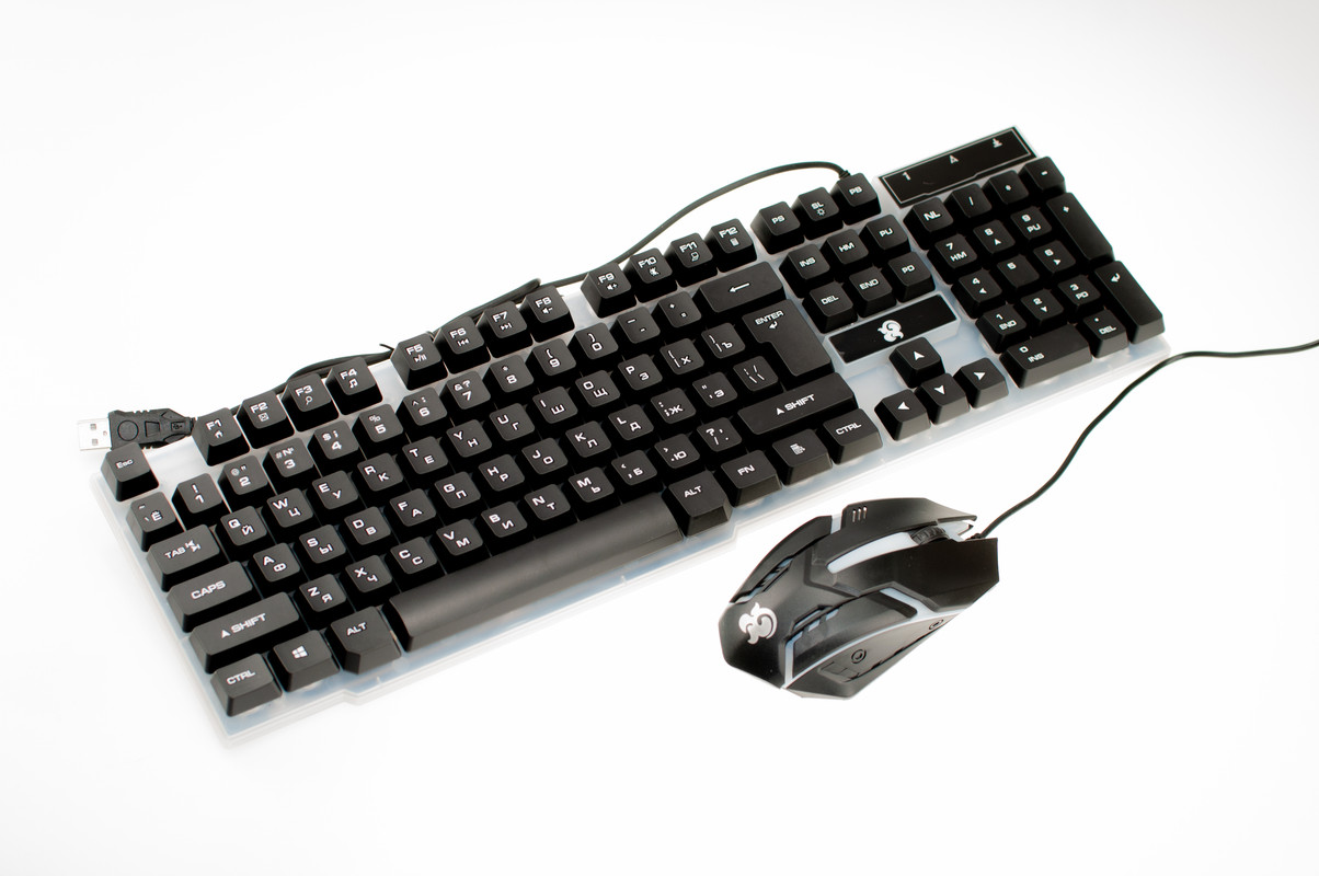 Комплект: проводная клавиатура с подсветкой +мышь 1600dpi Pro Legend PL5853