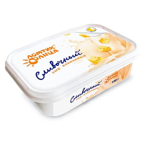 

Плавленый сыр Ломтик солнца Сливочный 50% бзмж 190 г