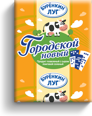 фото Продукт плавленный буренкин луг городской новый с сыром 30% 70 г