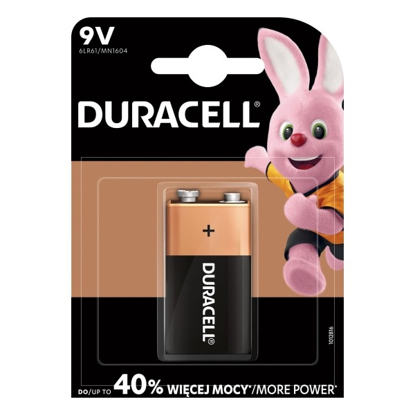 Duracell Батарейка щелочная DURACELL Basic 6LR61 (6LP3146, MN1604) 9В бл/1