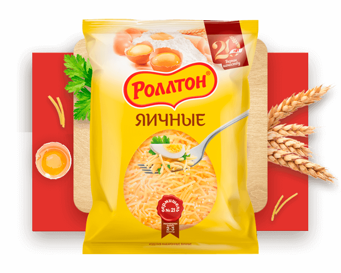 

Макаронные изделия Роллтон Вермишель яичная 400 г