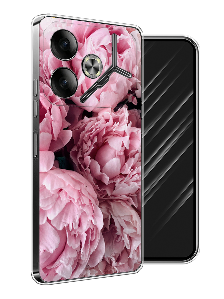 

Чехол Awog на Tecno Pova 6 "Нежные пионы", Розовый;черный;белый, 305350-1
