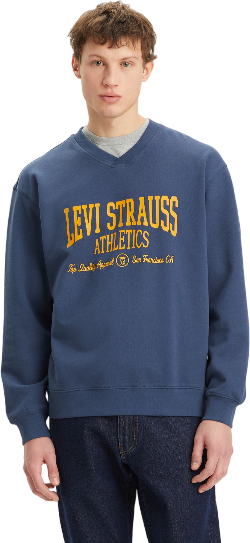 Свитшот мужской Levi's V-neck Graphic Sweatshirt синий M