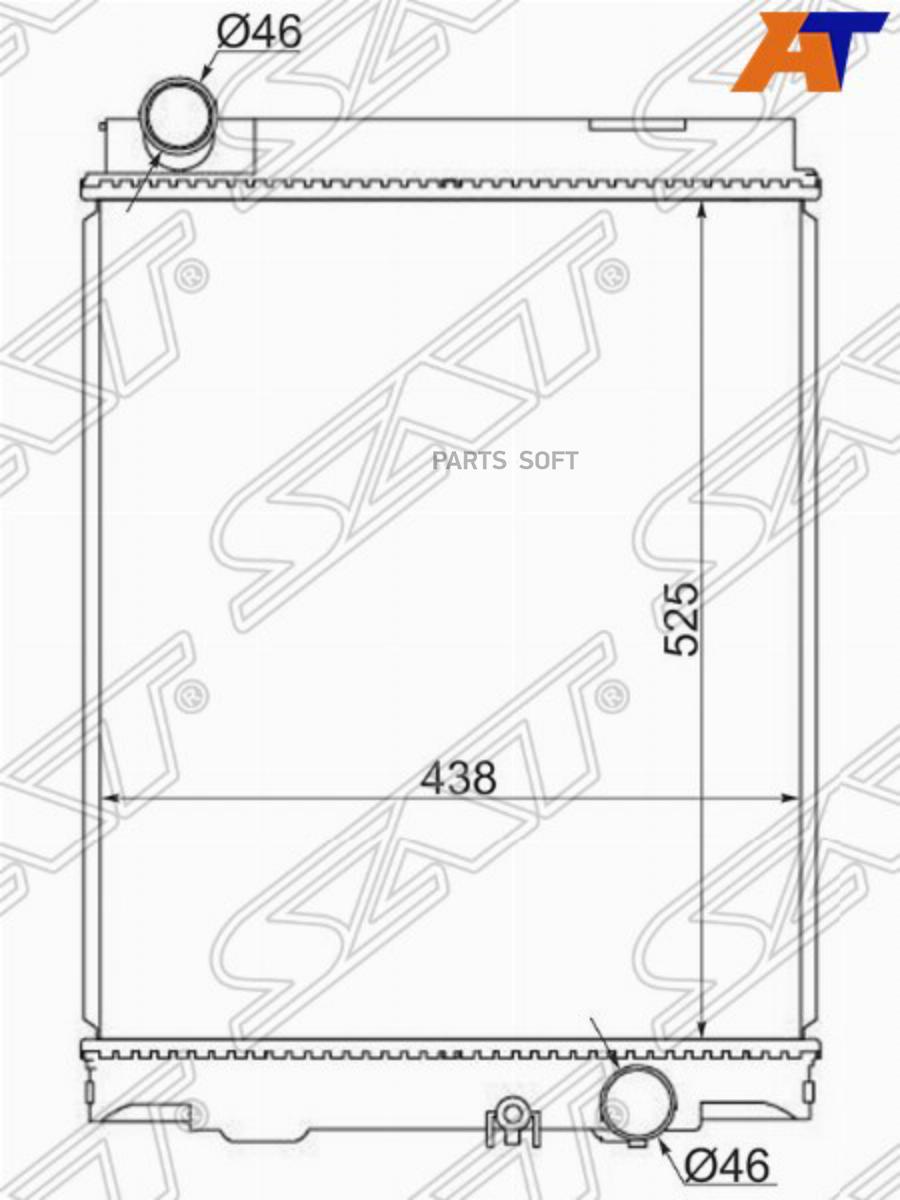 

SAT Радиатор MITSUBISHI CANTER FE71E 4M51 MT 02-04