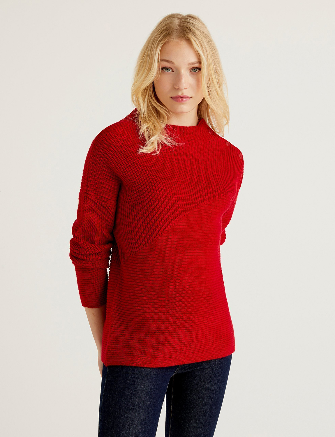 фото Свитер женский united colors of benetton 21a_122nd2547 красный l