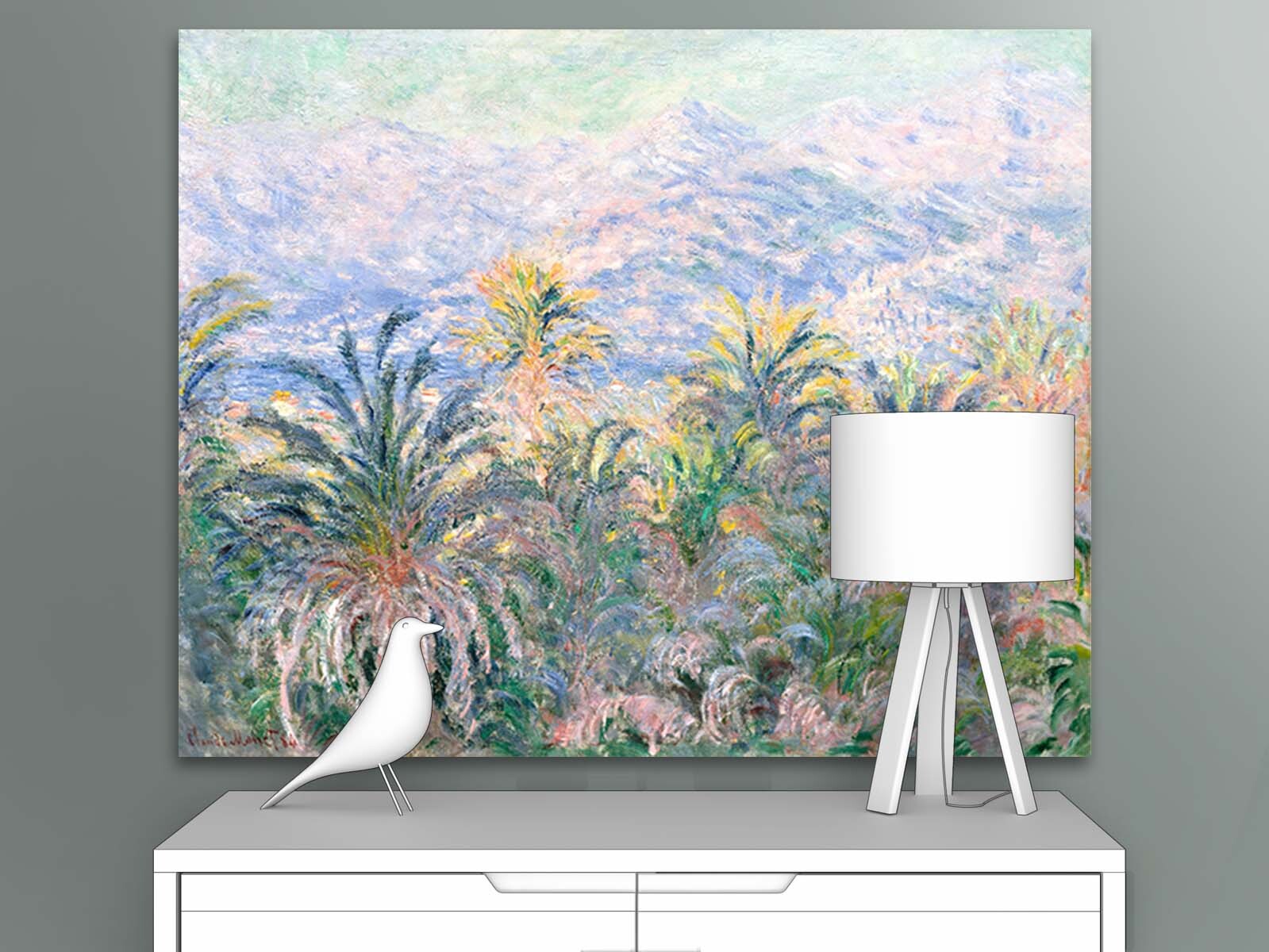 

Картина на холсте репродукция Клода Моне "Пальмы на Бордигере" 75х60 см, Пальмы на Бордигере