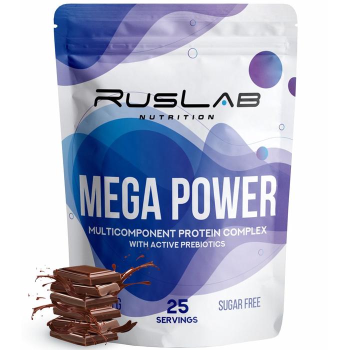 Протеин RusLabNutrition Mega Power Шоколад, 800 г