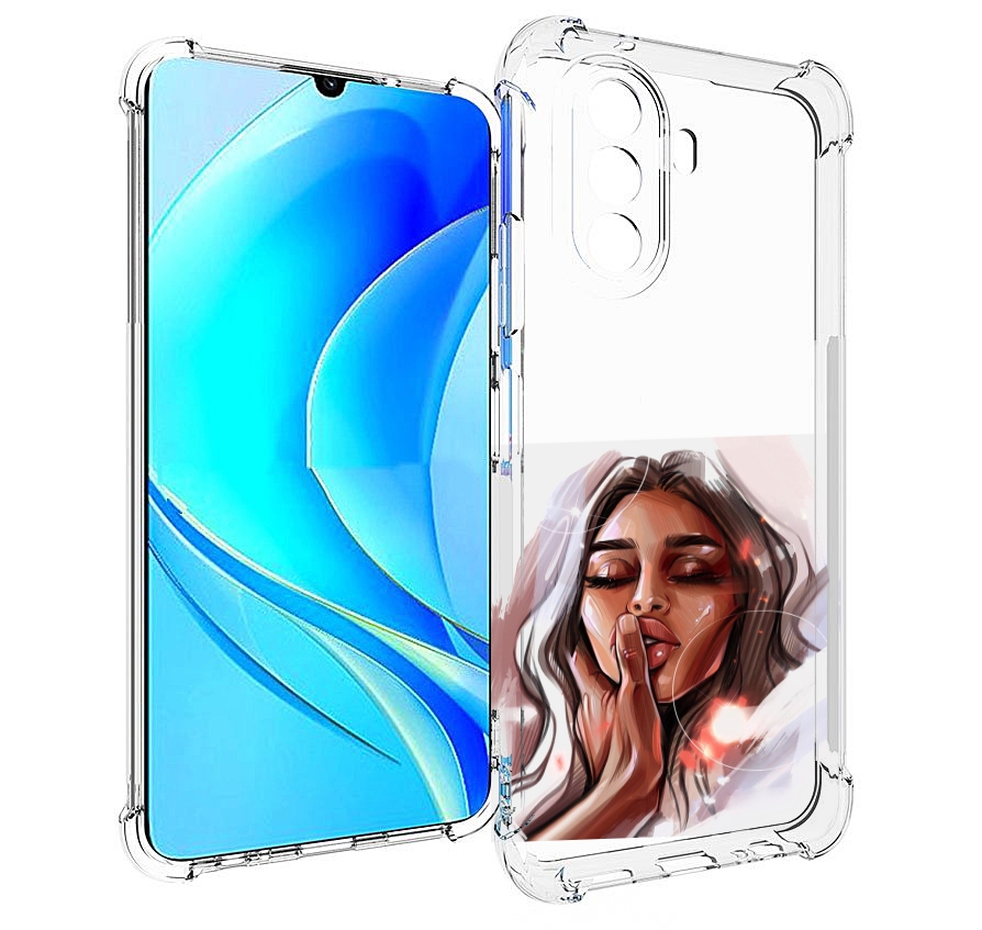

Чехол MyPads Большие-губы женский для Huawei Nova Y70 / Nova Y70 Plus (MGA-LX9N), Прозрачный, Tocco